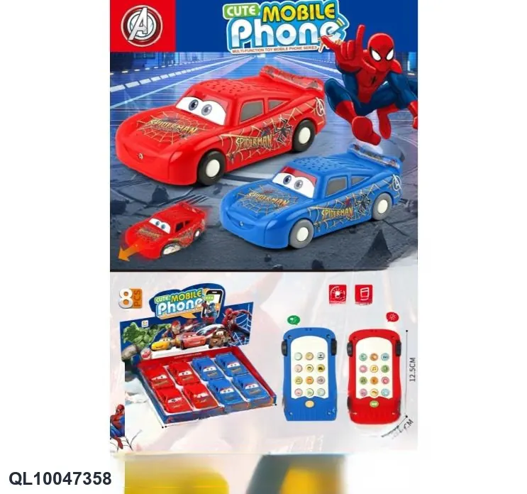 Spider Hero Music Mobile Phone (two colors mixed) Display Box wholesale from Qili Toys