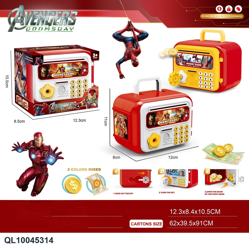 Superhero Team Fingerprint Piggy Bank Window Box Window Box wholesale from Qili Toys