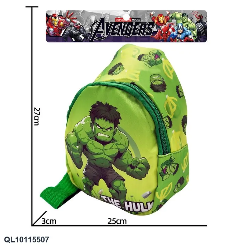 Superhero Team Green Giant Hero Kids Backpack PVC Bag wholesale from Qili Toys