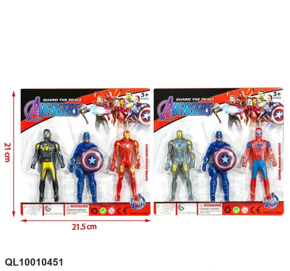 12Cm Superhero Team Figure Blister Board wholesale from Qili Toys