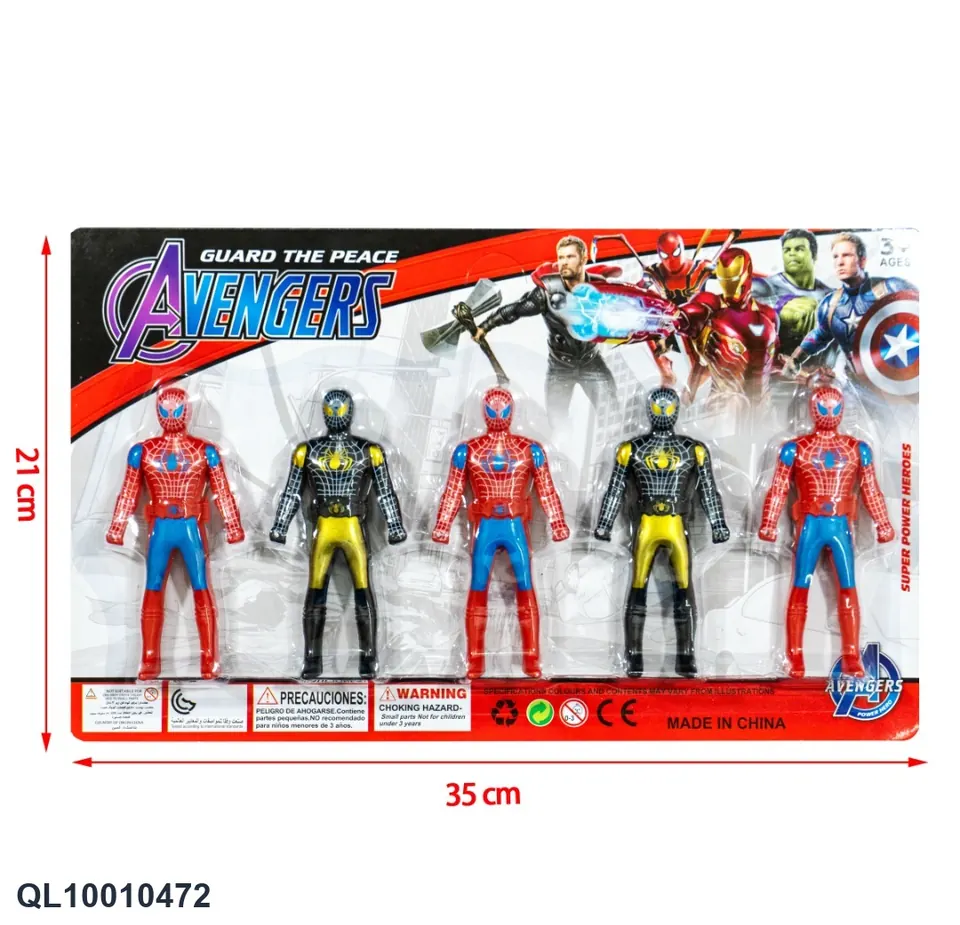 12Cm Superhero Team Figure Blister Board wholesale from Qili Toys