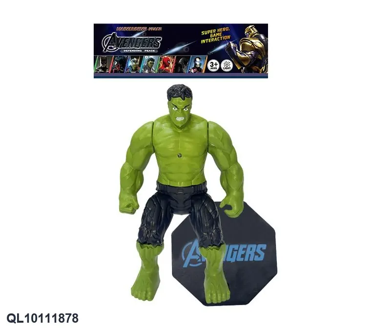 Green Giant Hero/With Lights + Chassis (head and hands and feet can be moved) PVC wholesale from Qili Toys