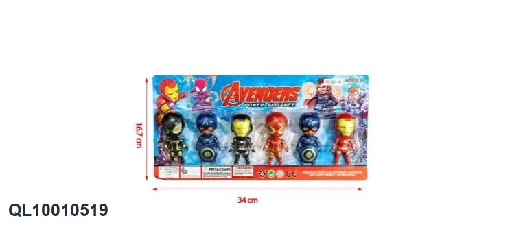 Q Version Superhero Team Doll Blister Board wholesale from Qili Toys