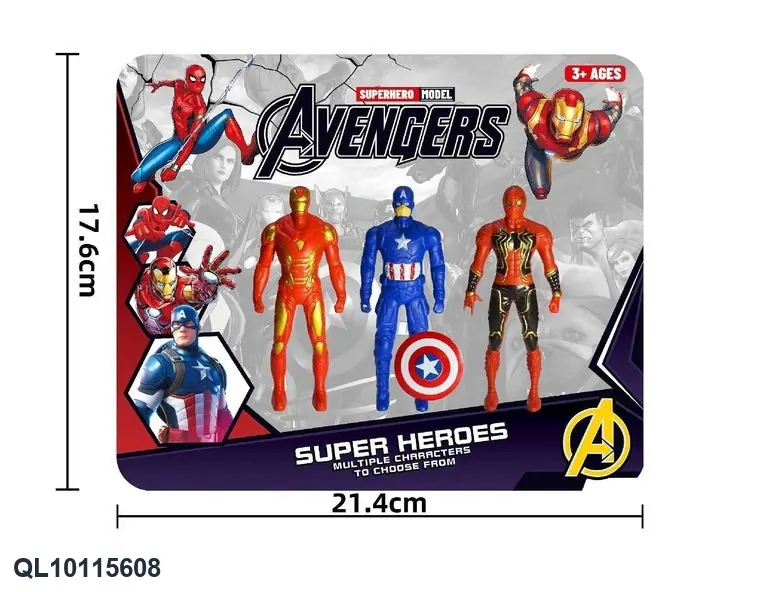 Superhero Team (card board) 3-Player Battle Set A Board Mounting wholesale from Qili Toys