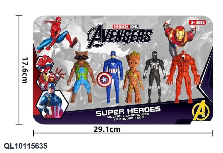 Superhero Team (card board) 5-Player Battle Set A Board Mounting wholesale from Qili Toys