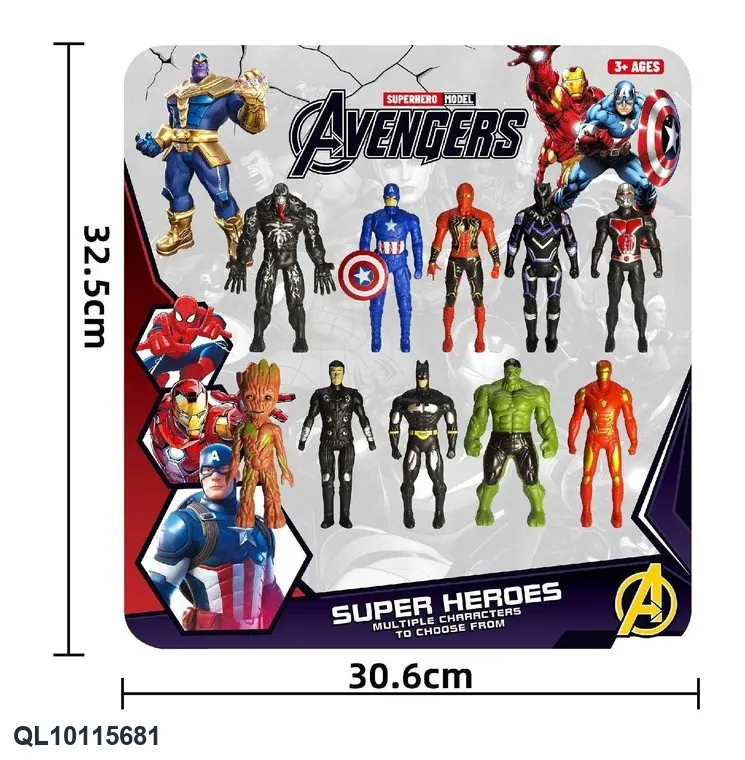 Superhero Team (cardboard) 10-Player Battle Set Board Mounting wholesale from Qili Toys