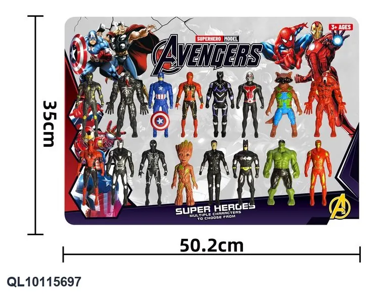 Superhero Team (card board) 16-Player Battle Set Board Mounting wholesale from Qili Toys