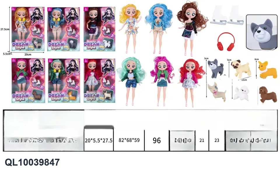 10-Inch Multi-Jointed 3D Eye Doll Window Box wholesale from Qili Toys