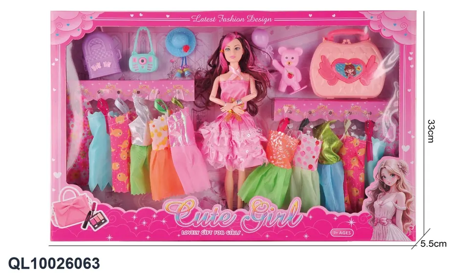11 Inch Solid Jointed Fashion Doll Window Box wholesale from Qili Toys