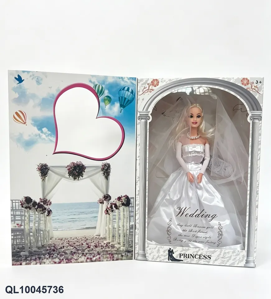 11.5 Inch 9 Joints Solid Wedding Dress Fashion Doll Window Box wholesale from Qili Toys