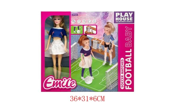 11.5 Inch Solid Body Barbie Soccer Baby Series Window Box wholesale from Qili Toys
