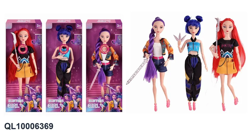 11.5-Inch Musically Realistic 11-Jointed K-POP Witch Hunters Rumi Mira Zoe Doll With Original Accessories Window Box wholesale from Qili Toys