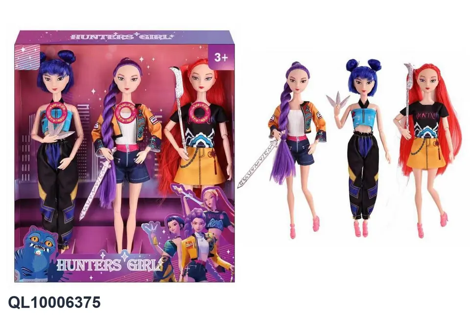 11.5-Inch Musically Realistic 11-Jointed K-POP Witch Hunters Rumi Mira Zoe Doll With Original Accessories Window Box wholesale from Qili Toys