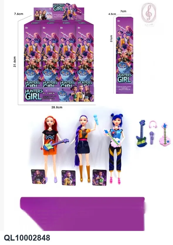 11.5-Inch Solid Joint K-POP Witch Hunters Light Music Theme Song Blind Box Lumi Mira Zoe Doll With Accessories Insert Card + Blister wholesale from Qili Toys
