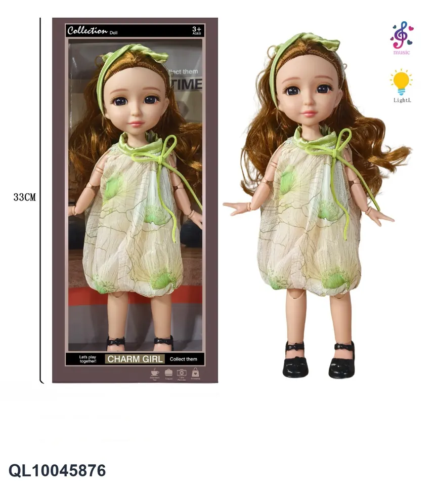 12 Inch Fashion Doll With Light And Music 12 Joints Doll British Style Window Box wholesale from Qili Toys
