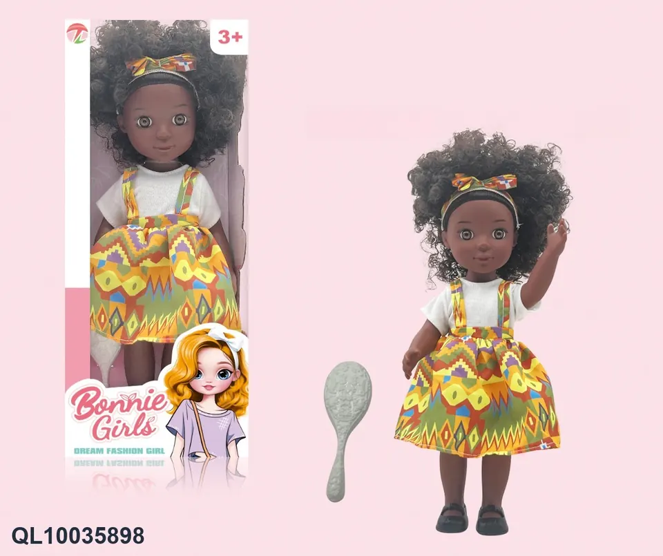 12 Inch Full Enamel Black Beauty Girl Window Box wholesale from Qili Toys