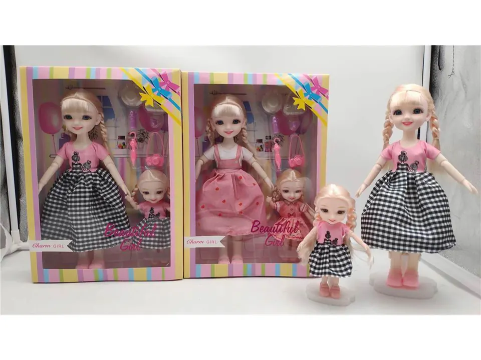 12 Inch Window Box 6 Inch Solid Movable Joint Mother And Daughter Casual Girl Window Box wholesale from Qili Toys