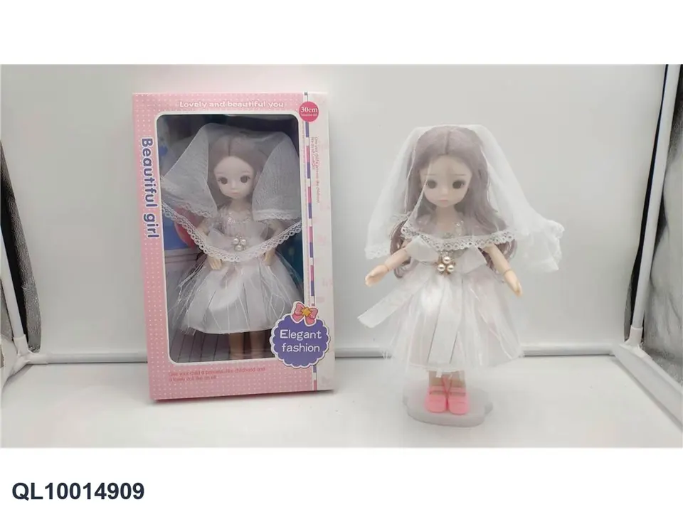 12 Inch Window Box Solid Movable Joint Wedding Dress Fashionable Girl Window Box wholesale from Qili Toys