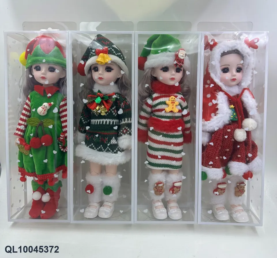 12 Inches 30Cm Multi-Jointed Simulated Eyes Loli Christmas Doll In Various Assortments PVC Box wholesale from Qili Toys