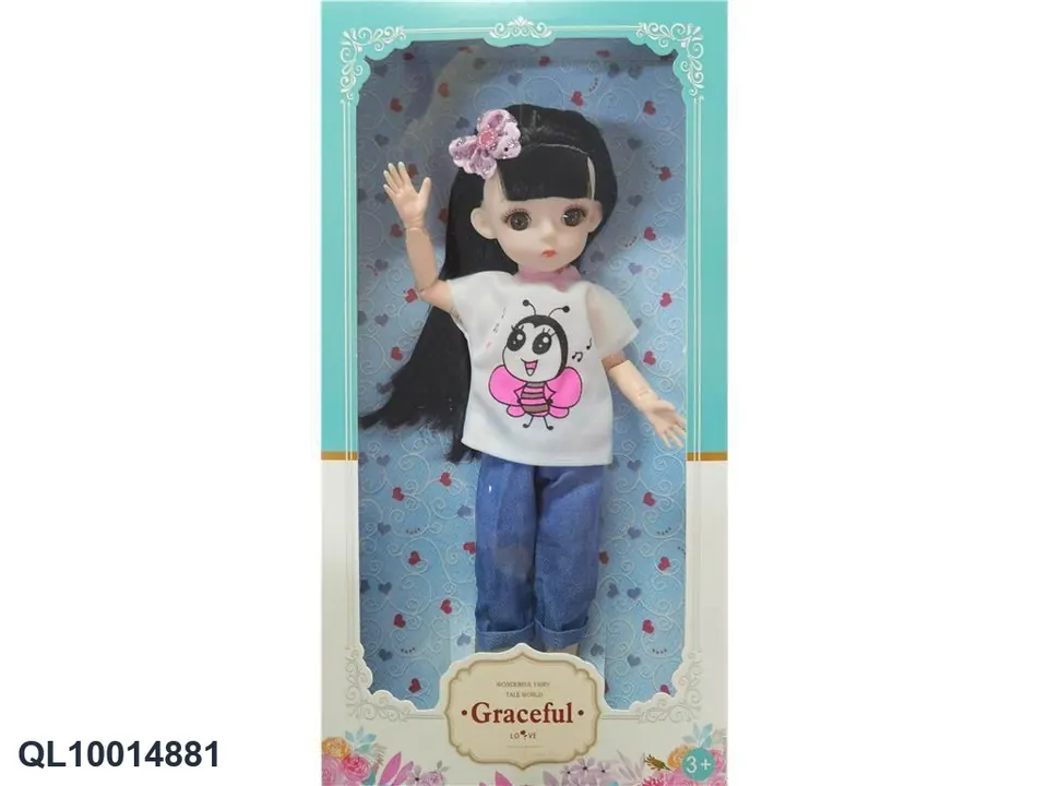 12-Inch Window Box Solid Body Multi-Jointed Fat Baby Living Eyes With Comb Window Box wholesale from Qili Toys