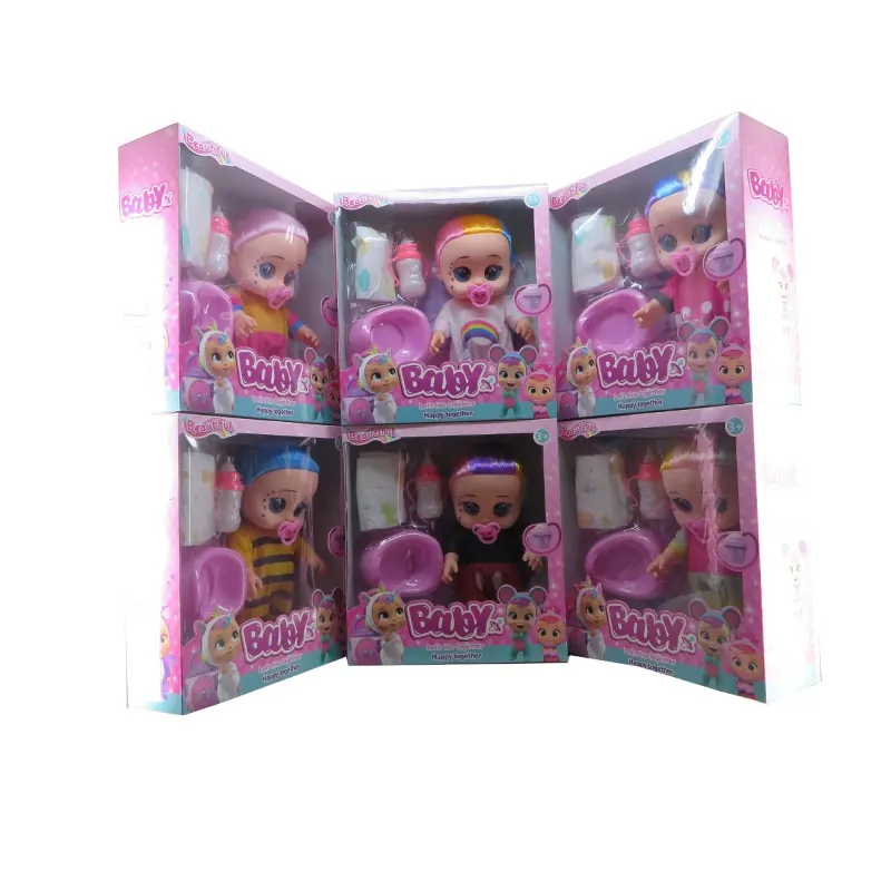 12-Inch Window Box Vinyl PVC Fat Boy (4d eyes with ic music plus diaper and urinal blister accessories, crying doll series) Window Box wholesale from Qili Toys