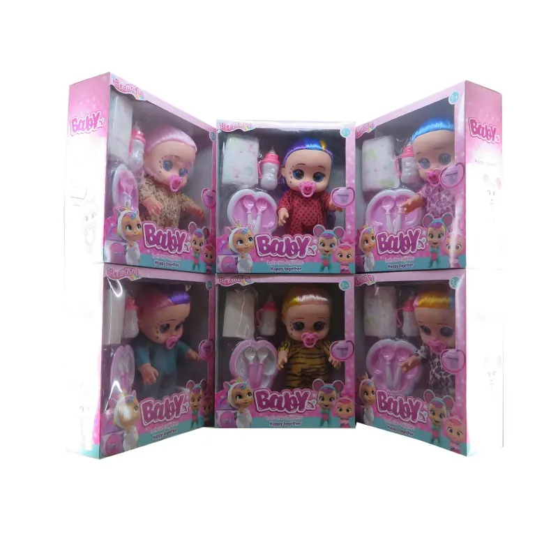 12-Inch Window Box Vinyl PVC Fat Boy (4d eyes with ic music plus diapers and tableware blister accessories, crying doll series) Window Box wholesale from Qili Toys