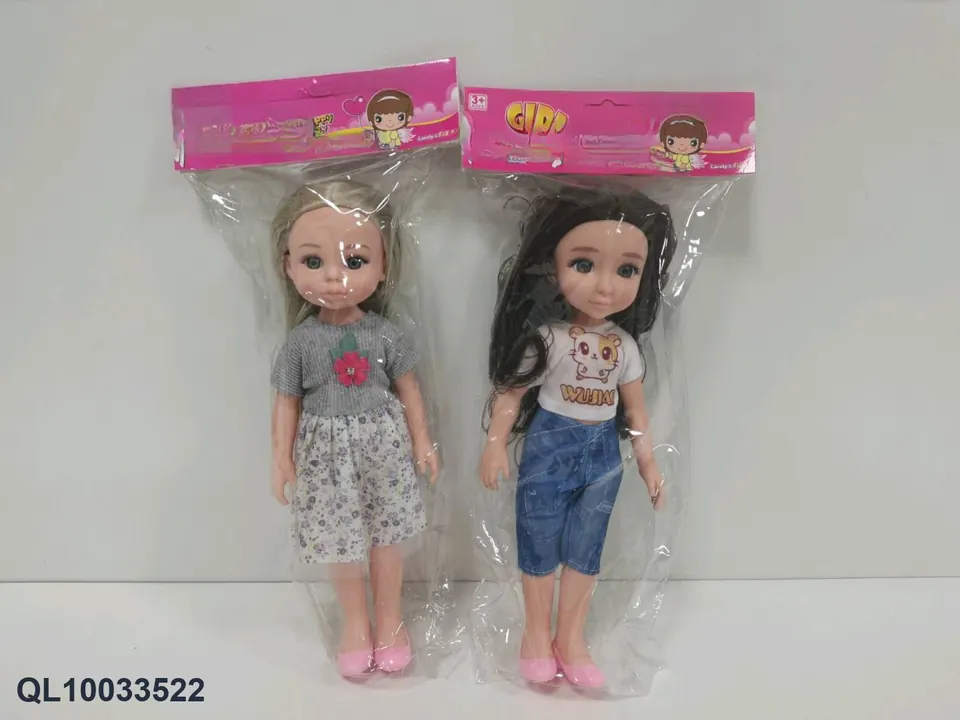 14-Inch Full Vinyl Doll (2 styles mixed) PVC Header Bag wholesale from Qili Toys