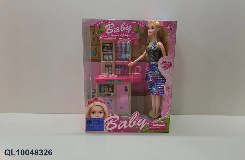 30CM Fashion Doll+Kitchen Cabinet PVC Box PVC Box wholesale from Qili Toys