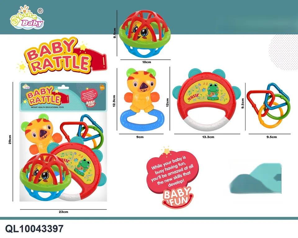 5 Bag House Rattles PVC Header Bag wholesale from Qili Toys