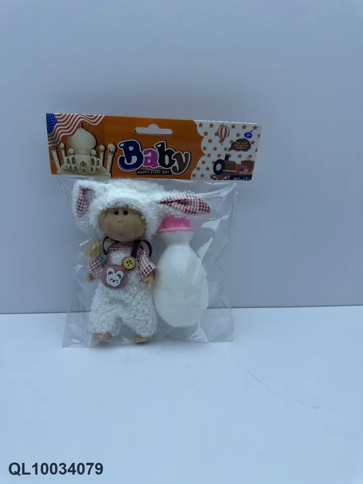 5 Inch Vinyl Spanish Potato Doll With Feeding Bottle PVC Header Bag wholesale from Qili Toys