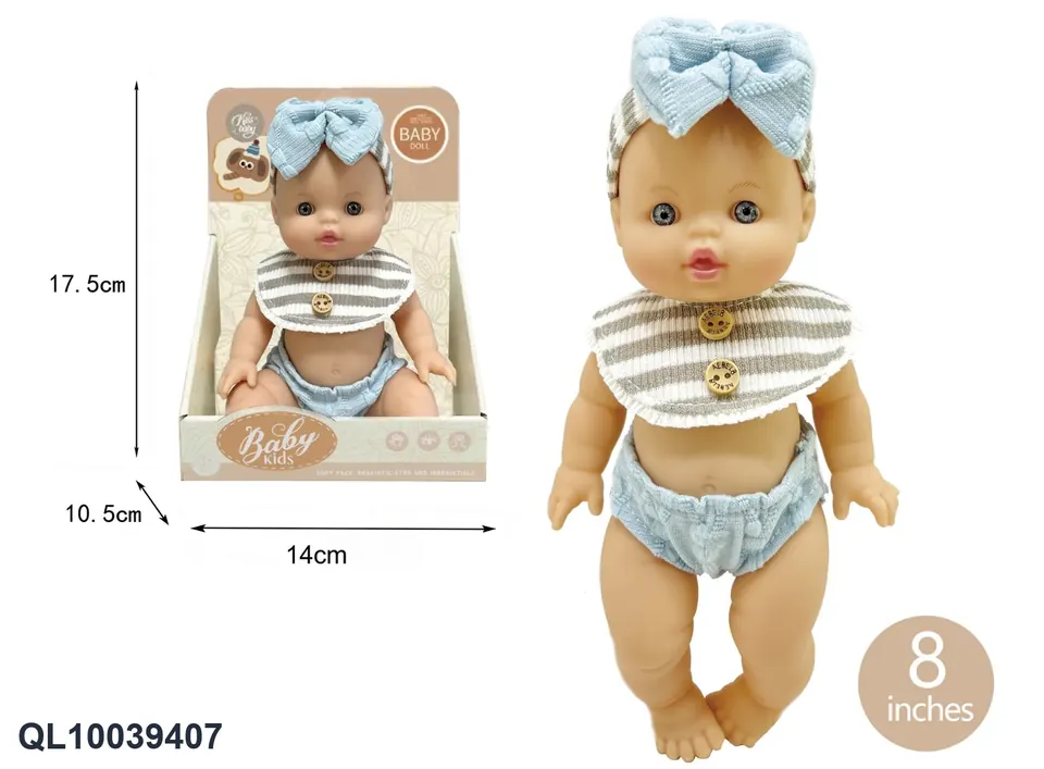 8-Inch Fully Enameled Doll With Accessories.Single Color Display Box wholesale from Qili Toys