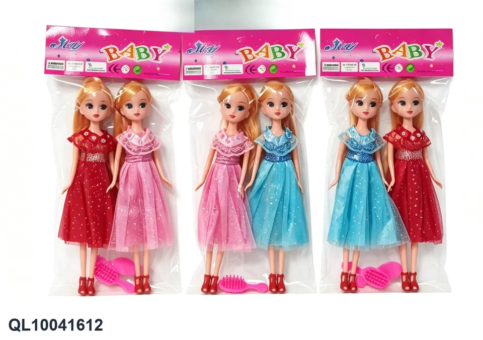 9 Inch Fashion Doll Double Outfit + Accessories PVC Bag wholesale from Qili Toys