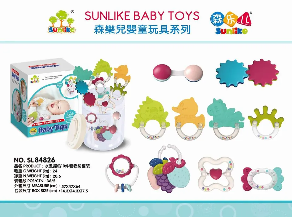 Boiling Rattle 10-Piece Set For Storage And Filling 10PCS Color Box wholesale from Qili Toys