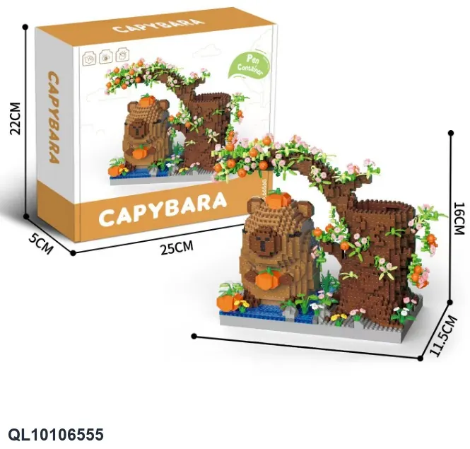 Capybara Holding Persimmon Airplane Box wholesale from Qili Toys