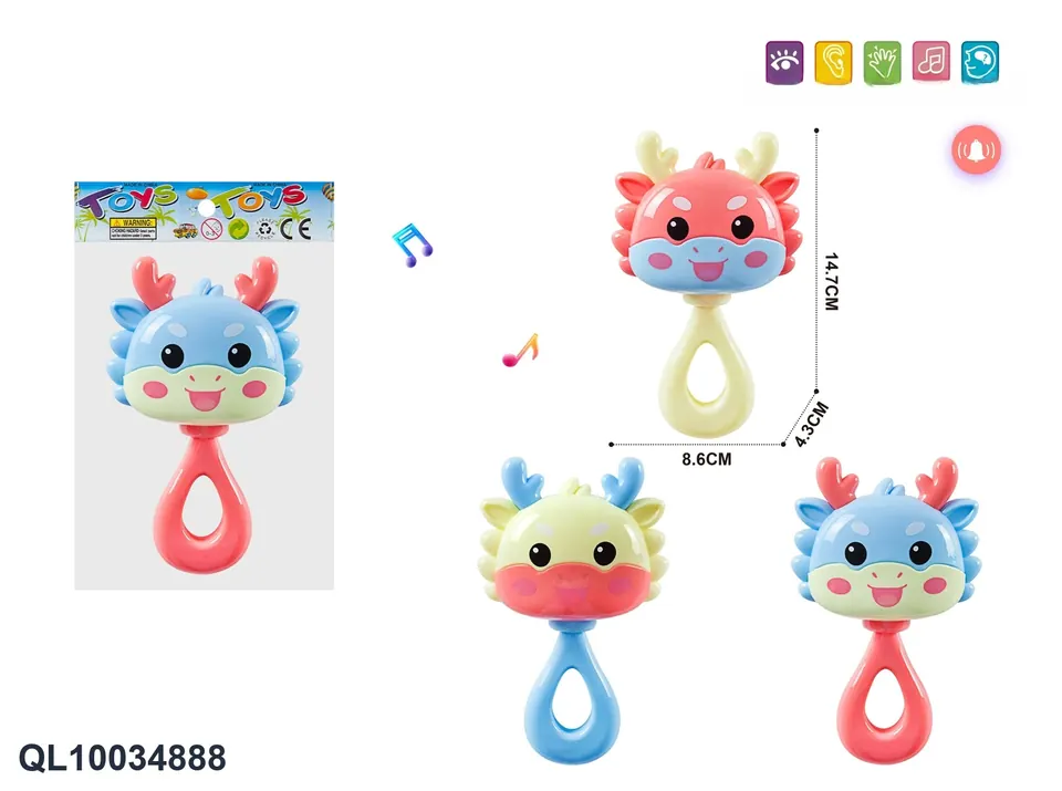 Cartoon Dragon Rattle OPP Bag wholesale from Qili Toys