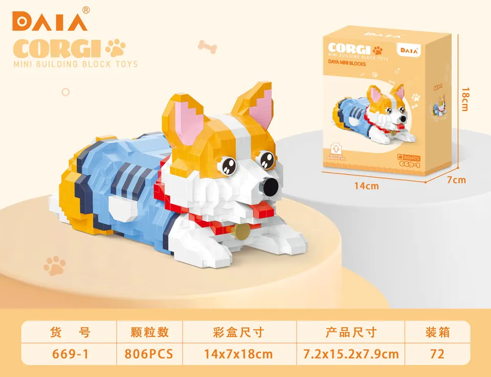 Corgi Dog Color Box wholesale from Qili Toys