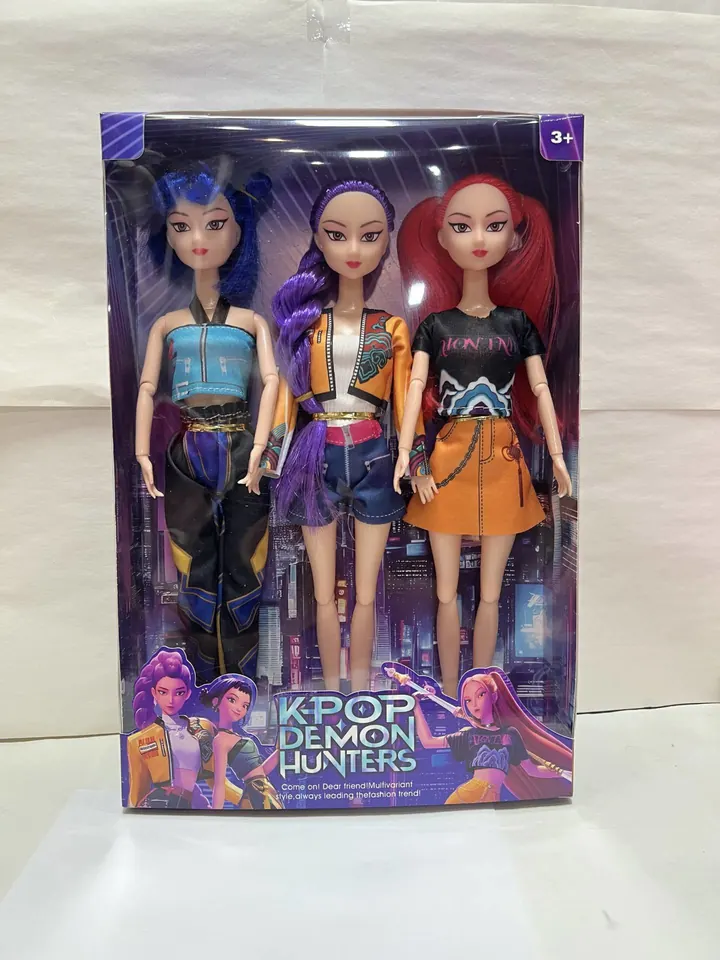 Cross-Border K-POP Witch Hunter Animated Version 11.5-Inch 11-Jointed Solid Body With Card 3-Person Packaging Form Window Box wholesale from Qili Toys