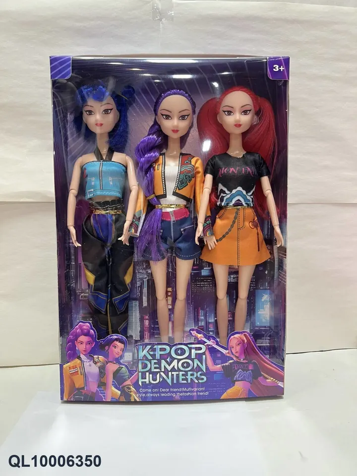 Cross-Border K-POP Witch Hunter Animated Version 11.5-Inch 11-Jointed Solid Body With Card 3-Person Packaging Form Window Box wholesale from Qili Toys