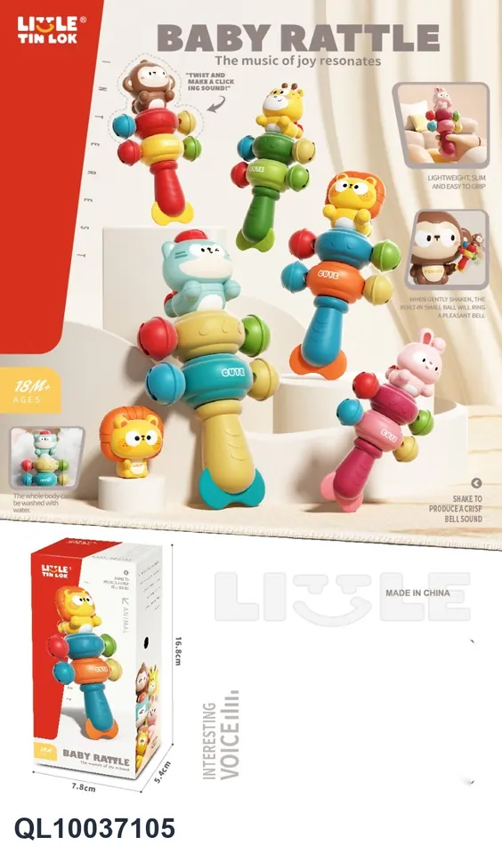 Cute Rattle Stick Sealed Box Color Box wholesale from Qili Toys