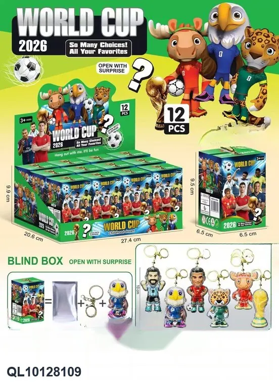FIFA World Cup Mascot Blind Box Figures (with protective case, novel and educational blind bag toys for children) Disassembly Pack wholesale from Qili Toys