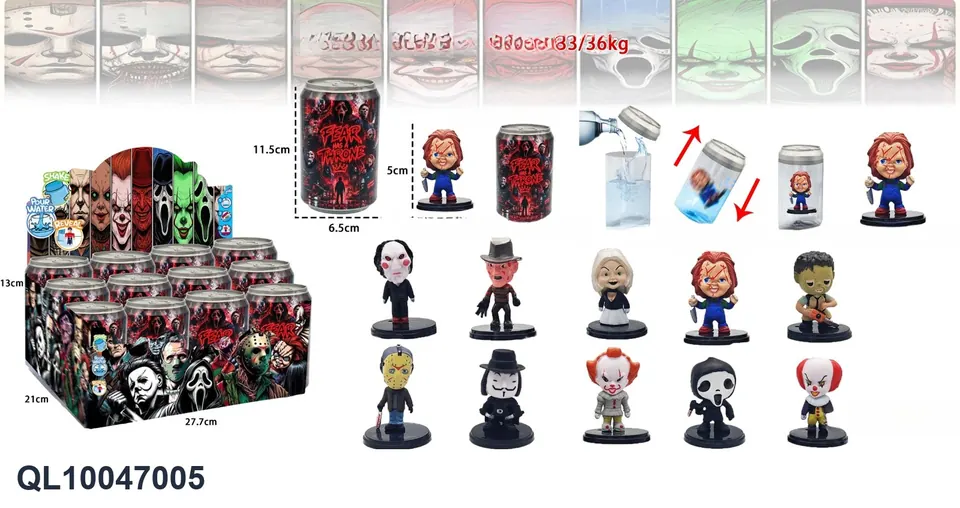 Horror Doll Surprise Magic Blind Jar (contains 1 random 5cm doll + base) 12 Jars 1 Display Box Display Box wholesale from Qili Toys