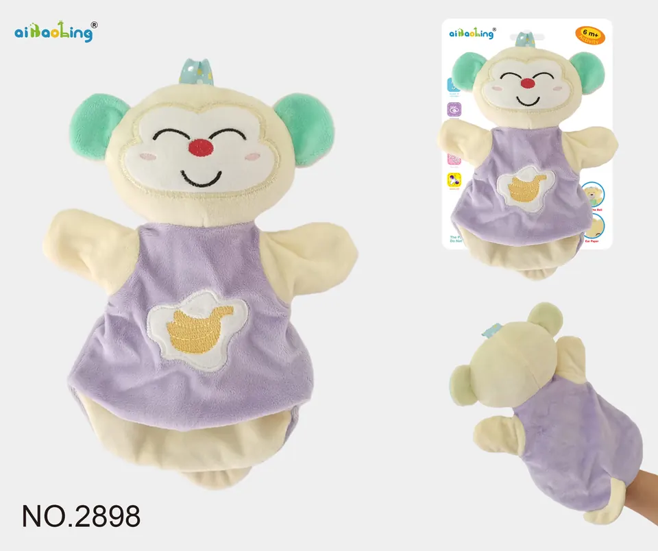 Monkey Hand Puppet (style c) Tie Board wholesale from Qili Toys