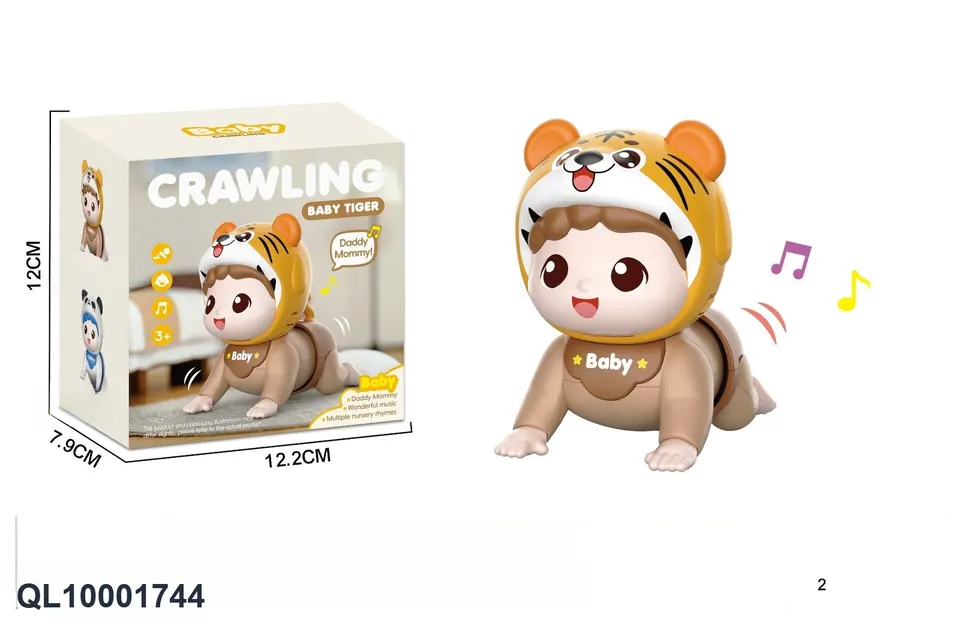 Tiger Creeping Baby (english box) Color Box wholesale from Qili Toys