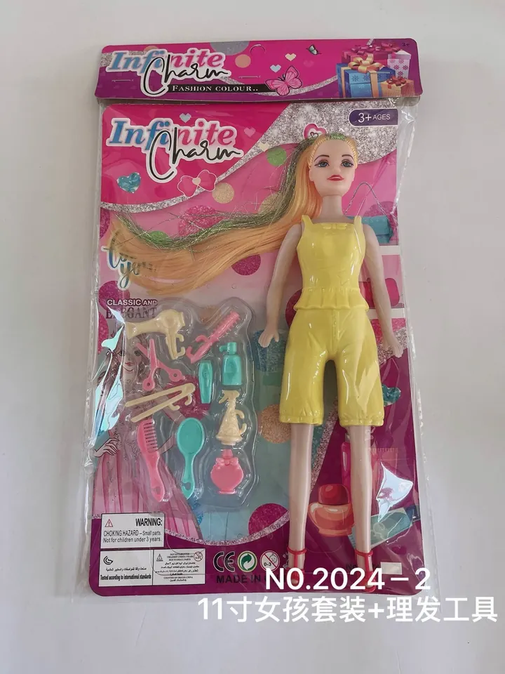 11 Inch Girls Set With Hair Tool Suction Blade PP Header Bag wholesale from Qili Toys