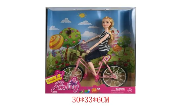 11.5 Inch Solid Body Barbie Outdoor Bicycle Window Box wholesale from Qili Toys