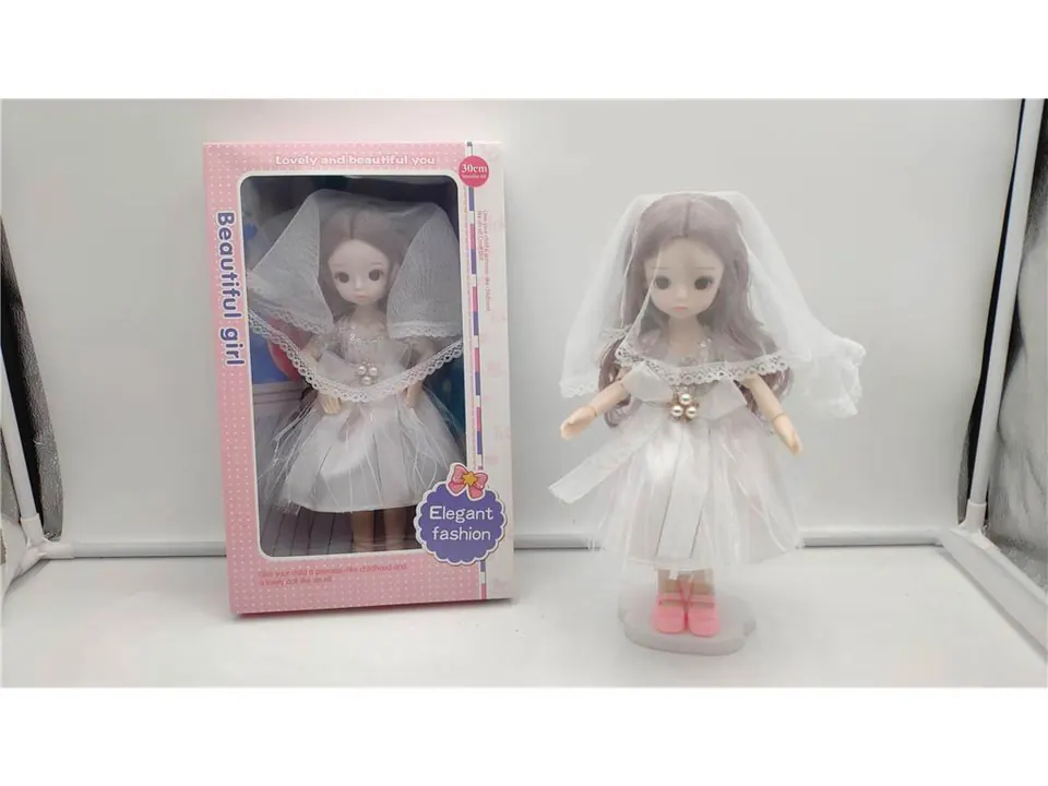 12 Inch Window Box Solid Movable Joint Wedding Dress Fashionable Girl Window Box wholesale from Qili Toys