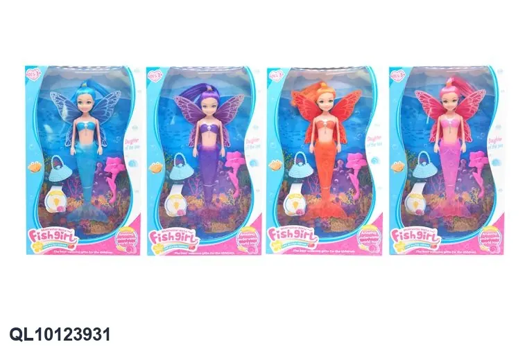 19.5Cm Little Kelly Light-Up Mermaid Butterfly Fairy Doll + Accessory Set + Comb Window Box wholesale from Qili Toys