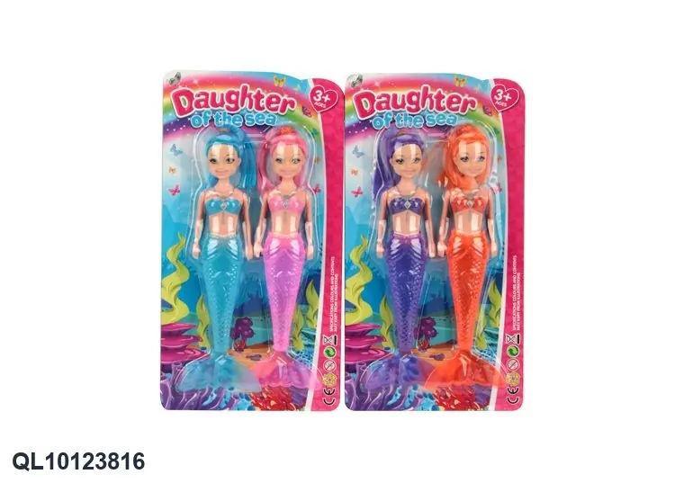 19.5Cm Little Kelly Light-Up Mermaid Doll - 2 Dolls Included Blister Board wholesale from Qili Toys