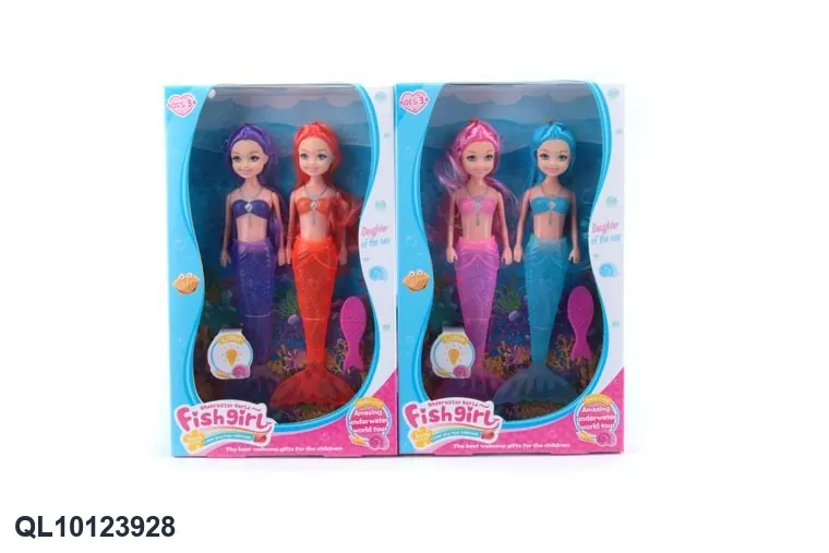 19.5Cm Little Kelly Mermaid Doll - Two Dolls + Small Comb Window Box wholesale from Qili Toys