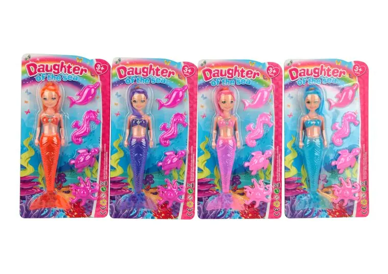19.5Cm Little Kelly, A Mermaid Doll, Plus Four Underwater Animals. Blister Board wholesale from Qili Toys